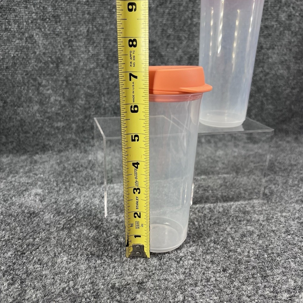 Tupperware 16oz Shaker Cup Orange Coral Flip Top Lid 8415A 8416A 8417A New 2 - Picture 7 of 8